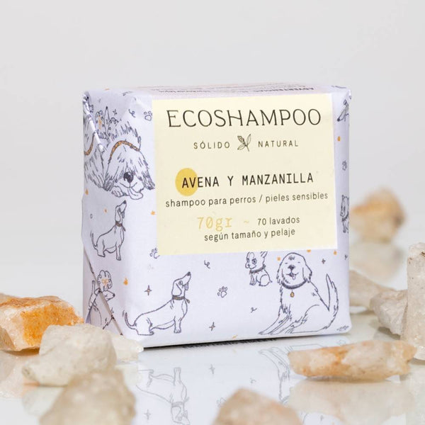 ECOSHAMPOO PARA PERROS DE AVENA & MANZANILLA, 70GRS
