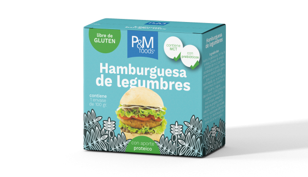 Hamburguesas de legumbres libre de gluten vegano 100 grs PyM