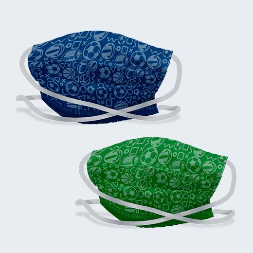 Pack de 2 Mascarillas Reutilizables Nano Cobre Niño 5 a 11, Greencare