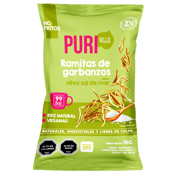 Ramitas Sabor Oliva Sal de Mar 150 grs Puripop