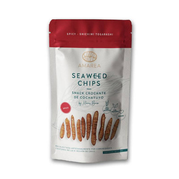 Chips de Algas picante, 25 grs. Amarea Vence 6/9
